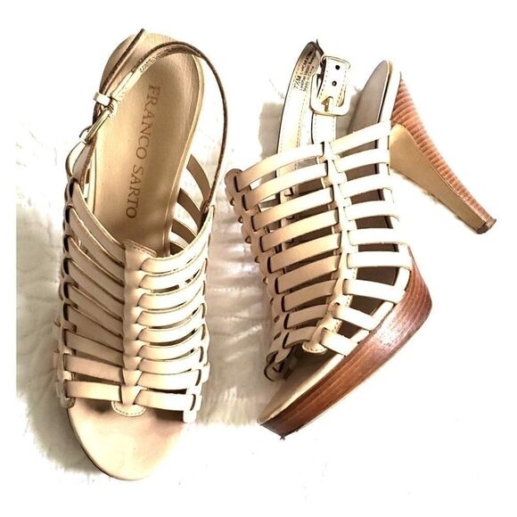 Franco Sarto open toe heels size 7.5 - Picture 1 of 7